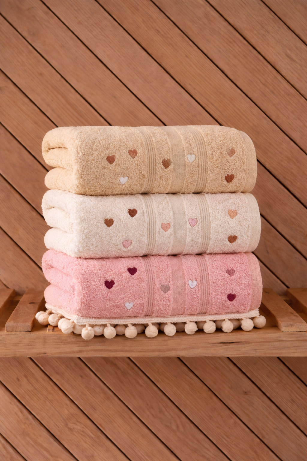 10’lu Paket Premium Pamuklu Çeyizlik Havlu 3’lü Set