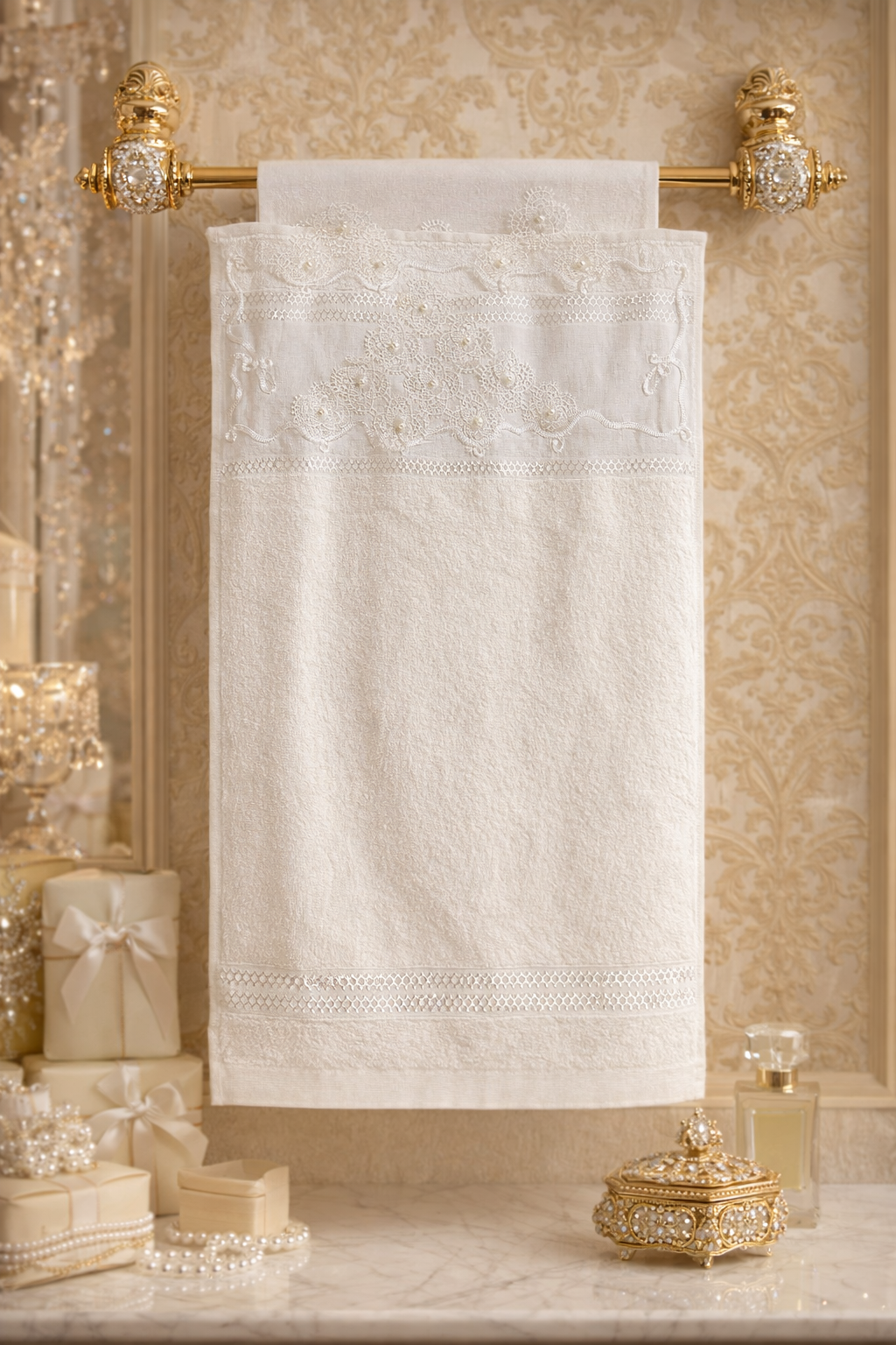 10’lu Paket Premium Pamuklu Çeyizlik Havlu Seti (2’li) 50x90 cm